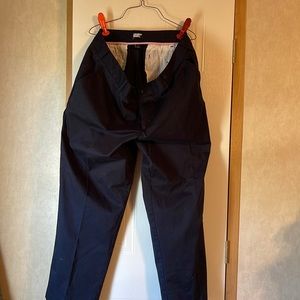 Lands’ End Plain Front Chino Pants Navy Blue